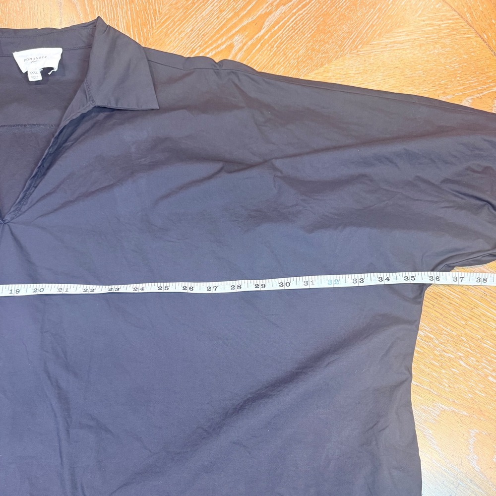Pomander Place Tuckernuck Collared Boxy‎ Oversized Blouse Black Size XXXL 3X - Picture 5 of 7